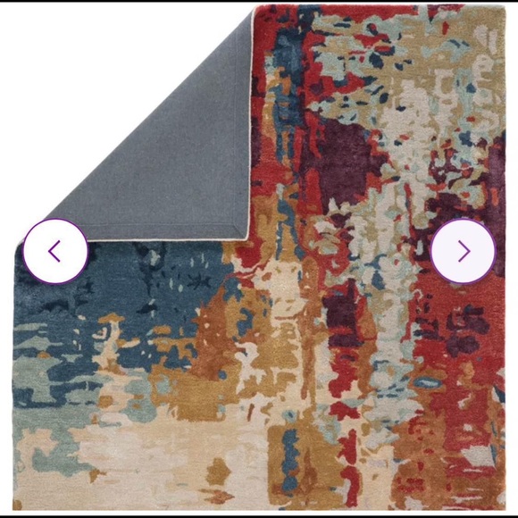 Abstract Multicolor Area Rug - Picture 2 of 5